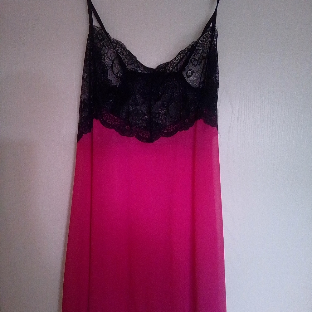Sexy Pink and Black Chemise